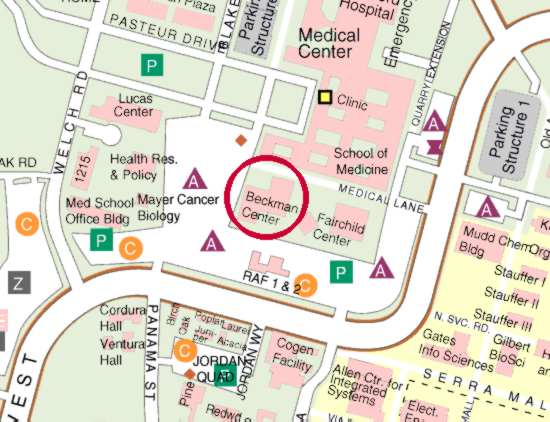Map of Stanford University